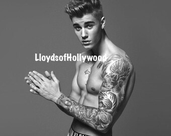 Justin Bieber Handsome Singer Rock Star   Tattooed Arms Photograph