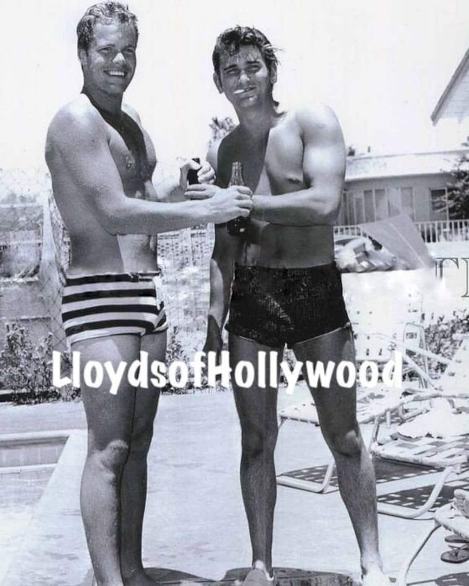 Michael Landon Dough Mcclure Hunks in Trunks Poolside Beefcake
