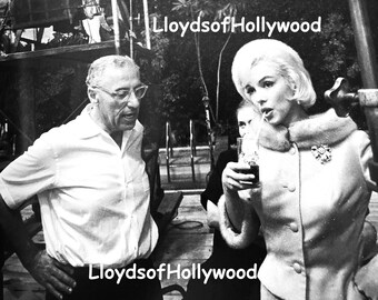 Marilyn Monroe With Director George Cukor Her Drama Coach Anna Strasberg in back on Set Something's Got To Give Doomed Film  Photograph 1962