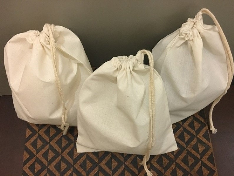 Reusable and Eco-Friendly 8x10 Inches 100/% Organic Single Drawstring Muslin Bags NATURAL COLOR Set Of 200