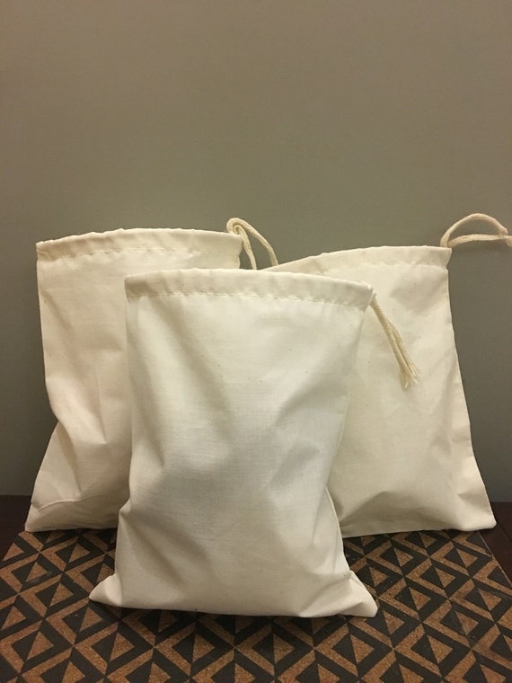 Cotton Double Drawstring Muslin Bags 5x7 inches Premium Quality Cotton Bags