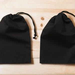 Black Cotton Muslin Bags – 6x8 Single Drawstring, Reusable