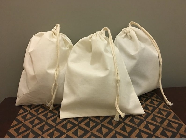 Reusable and Eco-Friendly 8x10 Inches 100/% Organic Single Drawstring Muslin Bags NATURAL COLOR Set Of 200
