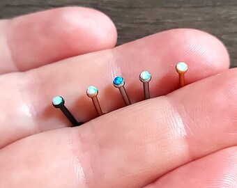 18G 1/4" Fire & Ice Opal White 2,2.5,3mm Triple Forward Helix Earring Cartilage 18G 1/4" Fire & Ice Opal White 2,2.5,3mm Triple Forward Helix Earring Cartilage