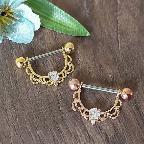 Nipple ring jewelry gold deals