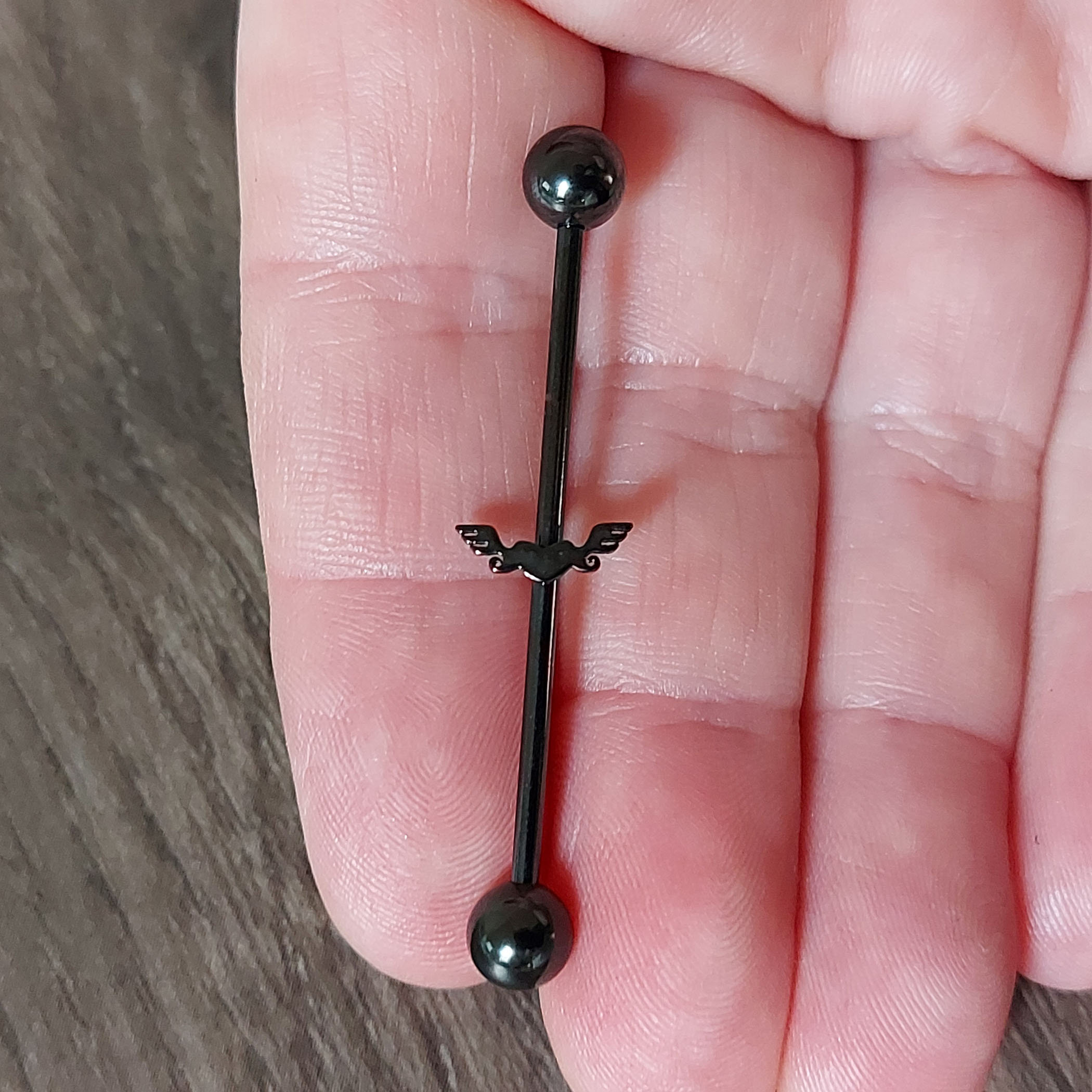 Industrial Piercing, Industrial Barbell, Scaffold Bar, Industrial Jewelry,  Cartilage Earring, Black Industrial Jewelry, 14G, 1.6mm X 38mm, - Etsy  Israel