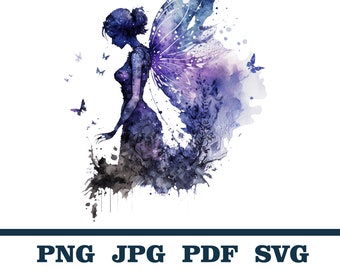 Watercolor Elf Clipart, Watercolor Fantasy Characters Clipart, Elf Clipart, Fantasy Clipart Set, Fantasy Creatures, Elf Princess Watercolor