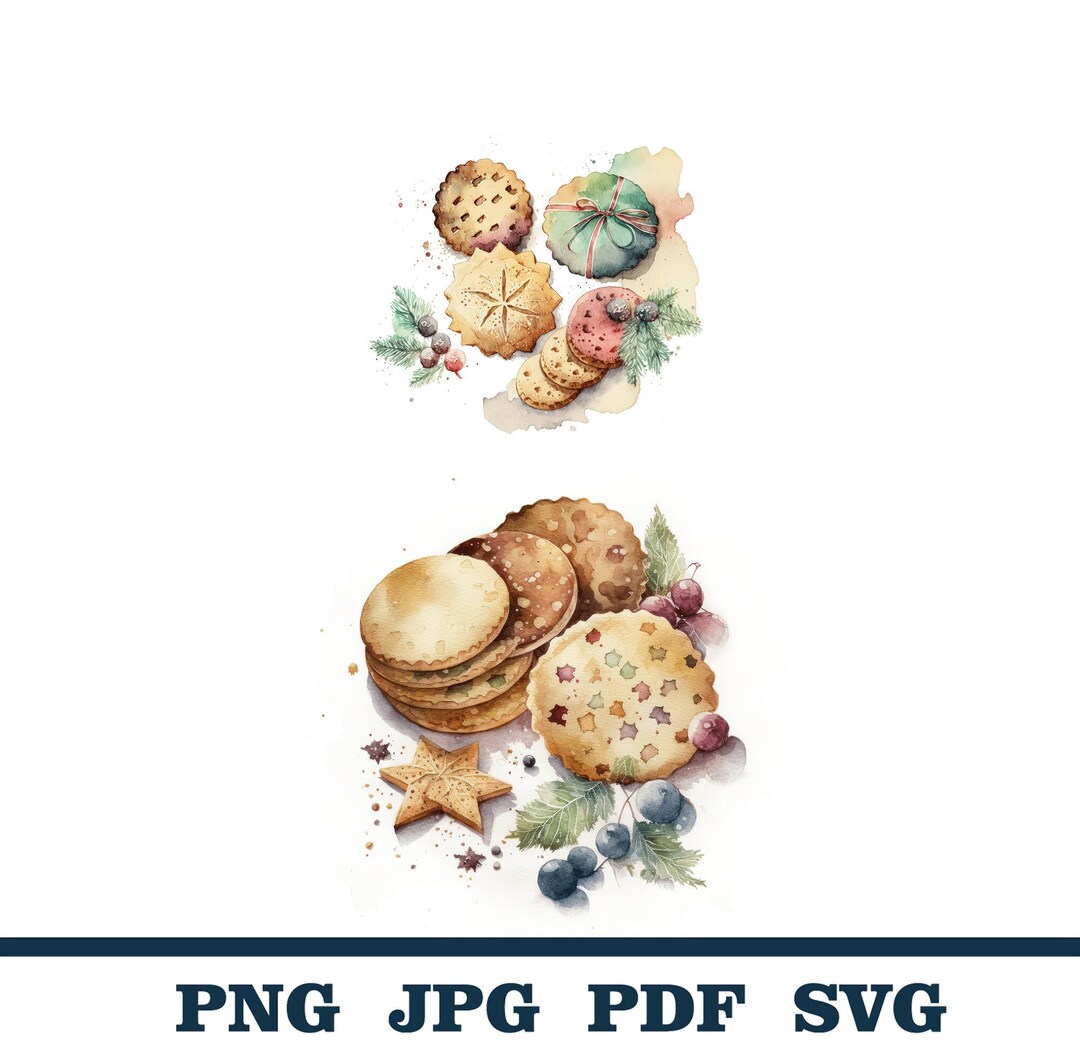 Christmas Milk and Cookies Clipart Milk and Cookies PNG - Etsy