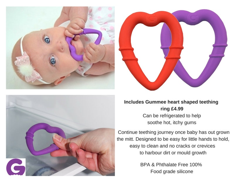 Gummee Glove Teething Mitten 3 to 6 Months Teether Toy Baby Etsy