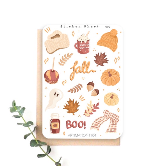 Crisp Autumn Bullet Journal Stickers – Papershire