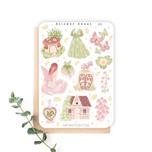 Folha de adesivos "Fairydust Valley“ 202 | Bullet Journal, Scrapbook, Planner, Outono, Cottage Core,