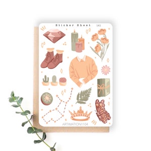 Stickerbogen „Jungfrau“ 161 | Bullet Journal, Scrapbook, Planer, Dekoration, Sternzeichen