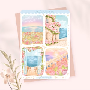 Sticker Bogen „Dreaming of Summer“ 386 | Bullet Journal, Scrapbook, Planer, Cottage Core, Reader, Sommer, Strand