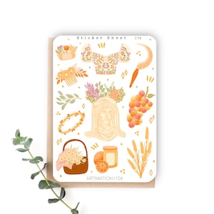 Sticker Sheet &quot;Demeter“ 174 | Bullet Journal, Scrapbook , Planner , Decorative Stickers, Boho