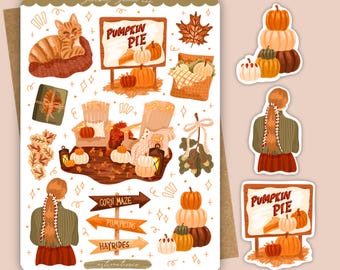 Autumn Planner Stickers | Pumpkin Festival Sticker Sheet