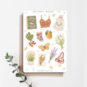 Sticker Bogen „Botany Morning“ 118 | Bullet Journal, Scrapbook, Planer, Deko, Boho
