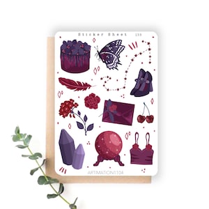 Feuille d'autocollants « Scorpion » 159 | Bullet Journal, scrapbooking, agenda, autocollants décoratifs, zodiaque