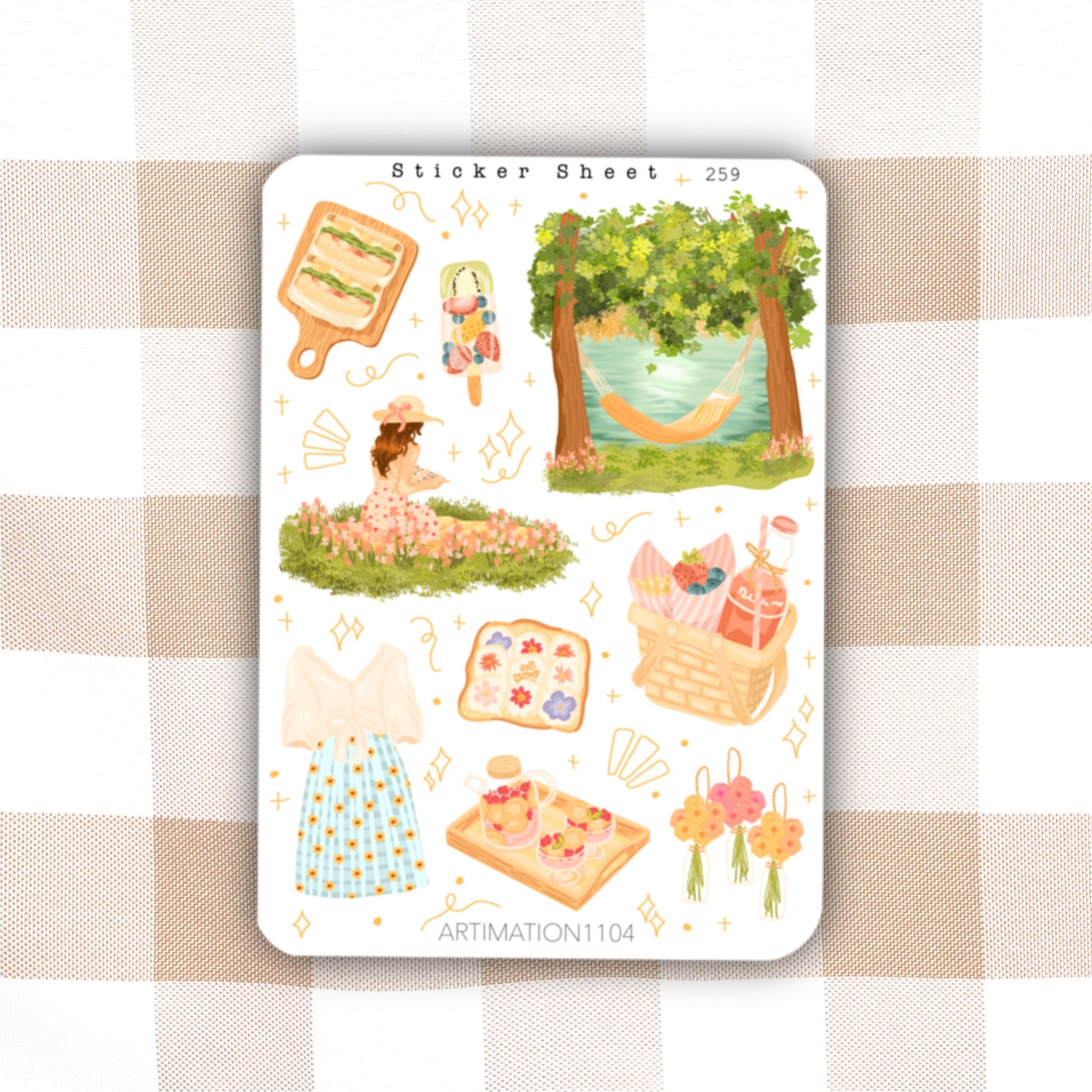 Picnic Mini Sticker Sheet - 3 Designs – together @withkx
