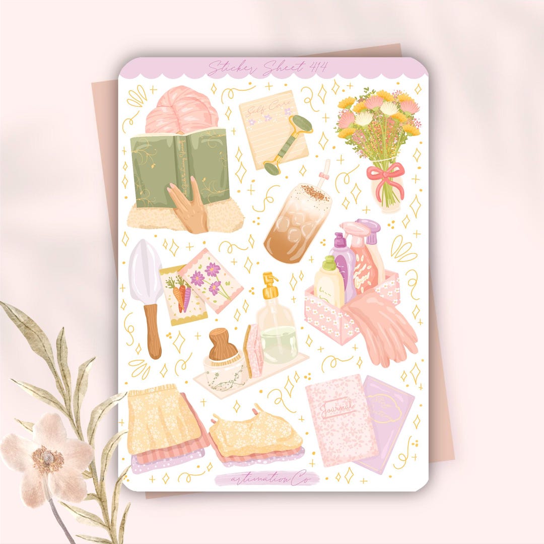 Feuille d'autocollants « Spring Reset » 414 | Bullet Journal ...