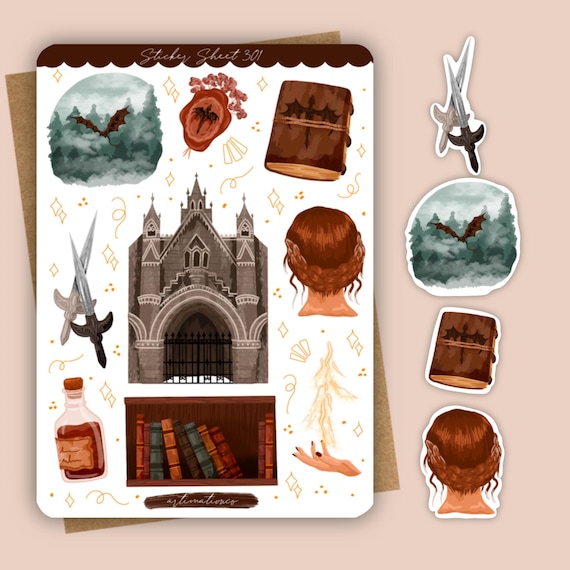 Romantasy Sticker Sheet | Dragon Rider Journal Stickers