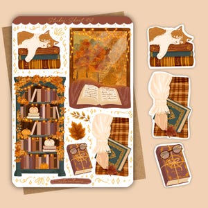 Autumn Bookshop Stickers | Maple Library