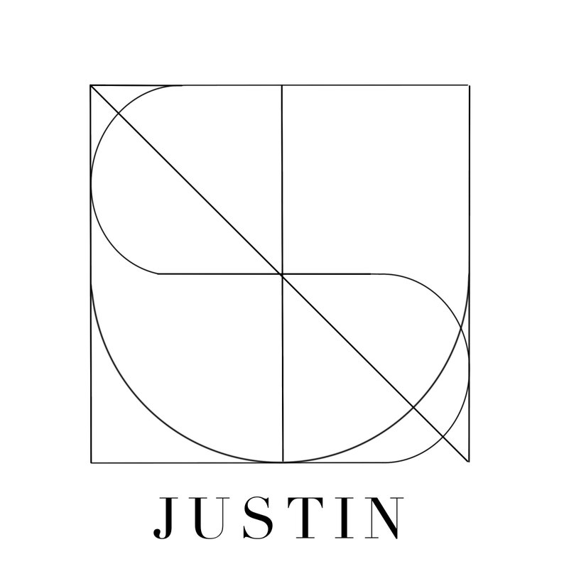 Custom Geometric Name Logo: Modern Line Art (Digital Image) image 9