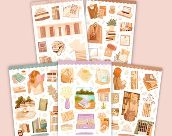 Book Lover Sticker Bundle | Reader Planner Stickers (5 Sheets)