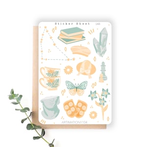 Stickerbogen „Steinbock“ 160 | Bullet Journal, Scrapbook, Planer, Dekoration, Sternzeichen
