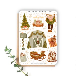 Foglio di adesivi "Luci invernali" 293 / Bullet Journal, Scrapbook, Planner, Natale, Inverno, Festività