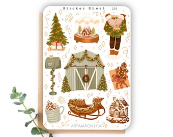 Sticker Sheet "Winter Lights “ 293 | Bullet Journal, Scrapbook , Planner , Christmas, Winter, Holidays