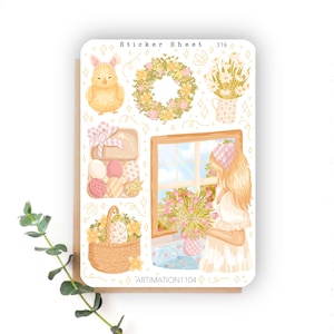 Sticker Bogen “Osterzeit“ 376 | Bullet Journal, Scrapbook, Planer, Frühling, Cottage Kern, Bücher