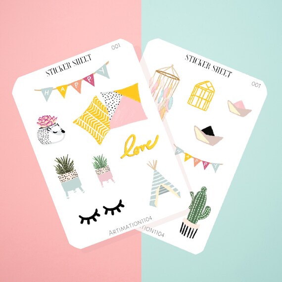 Make It Happen It/'s Your Destiny Removable Matte Sticker Sheets Set