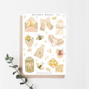 Stickervel 'Serenity' 129 | Bullet Journal, plakboek, planner, decoratieve stickers, boho