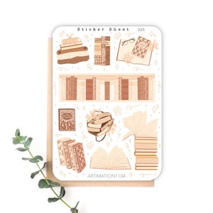 Feuille d'autocollants « Grands classiques des livres » 225 | Bullet Journal, Scrapbooking, Agenda, Automne, Cottage Core, Conte de fées