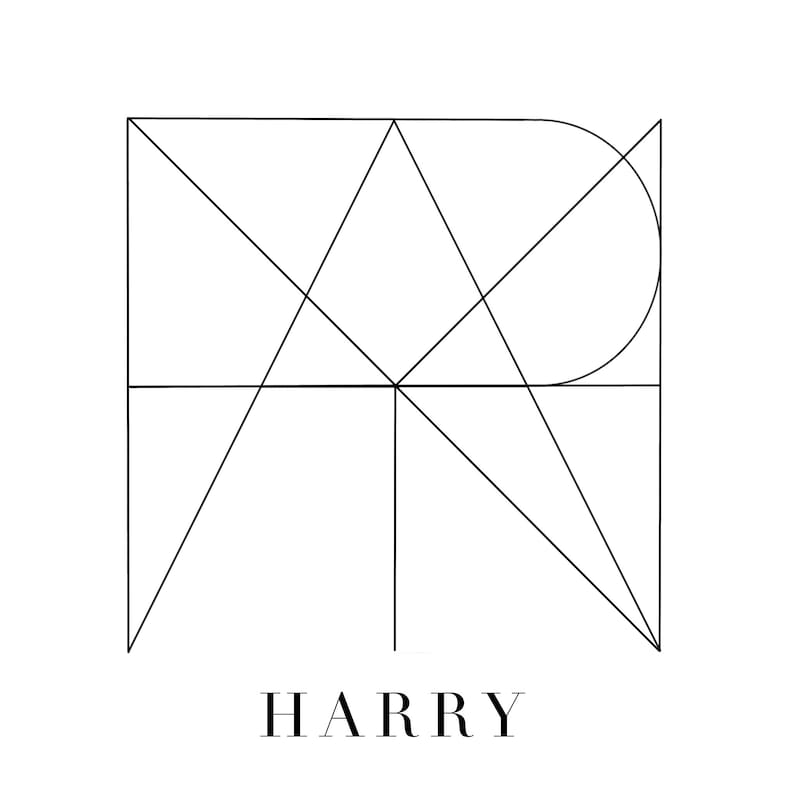 Custom Geometric Name Logo: Modern Line Art (Digital Image) image 4