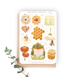 Feuille d'autocollants « Doux comme du miel » 251 | Bullet Journal, scrapbooking, agenda, automne, automne, noyau de chalet,