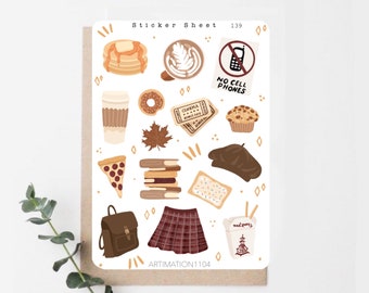 15 pcs Sticker Sheet "Rory & Lorelai“ 139 | Bullet Journal Sticker, Scrapbook Stickers, Planner Sticker, Autumn, Fall, Halloween