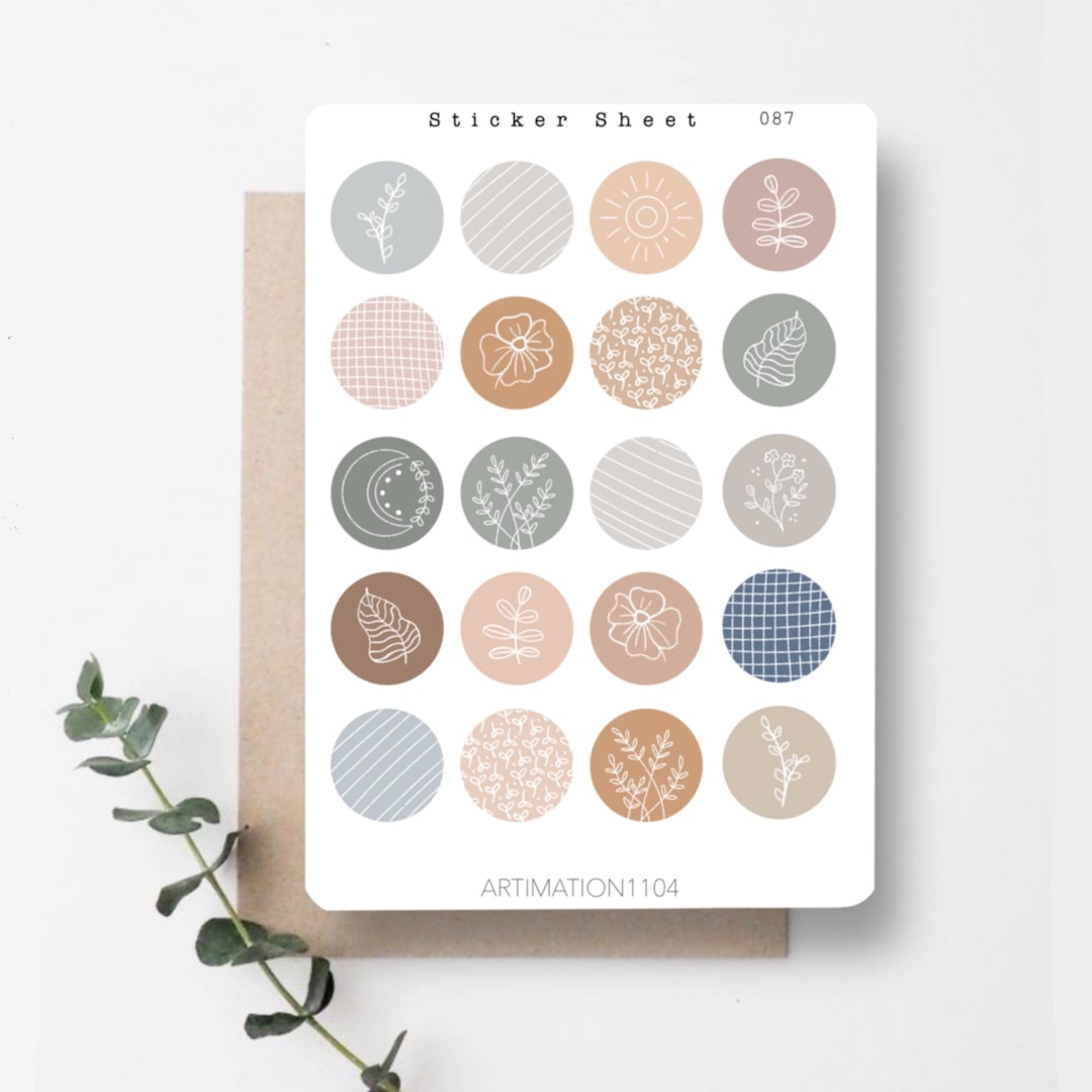 Sticker Sheet 087 Planner Essentials Floral Patterns Palette - Etsy