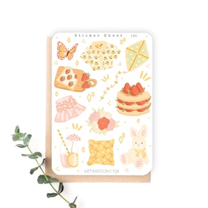Sticker Sheet „Mai“ 180 | Bullet Journal, Scrapbook, Planer, Herbst, Herbst, Cottage Core, Ostern