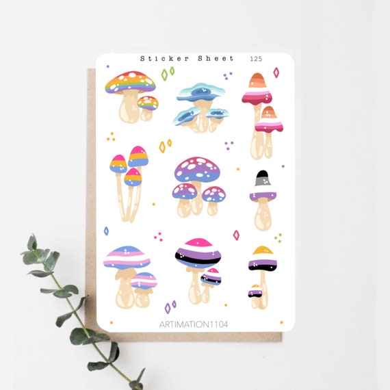 Mushroom Sticker Sheet | Cottagecore Bullet Journal Stickers | Planner  Stickers