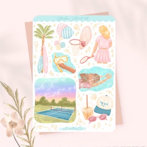 Sticker Bogen “Summer Sports“ 388 | Bullet Journal, Scrapbook, Planer, Cottage Kern, Reader, Sommer, Strand