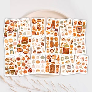 Paquete de hojas de pegatinas XXL Otoño/Otoño - 18 hojas / Bullet Journal, Scrapbook, Planificador, Otoño