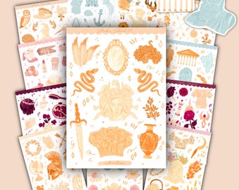 Greek Mythology Sticker Sheets | 12 Sheets Bundle