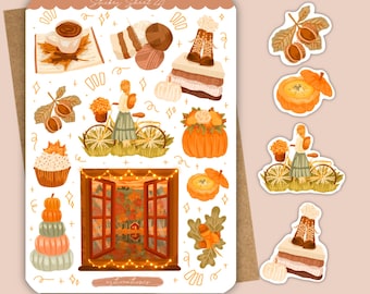 Autumn Planner Stickers | Autumn Countryside Sticker Sheet