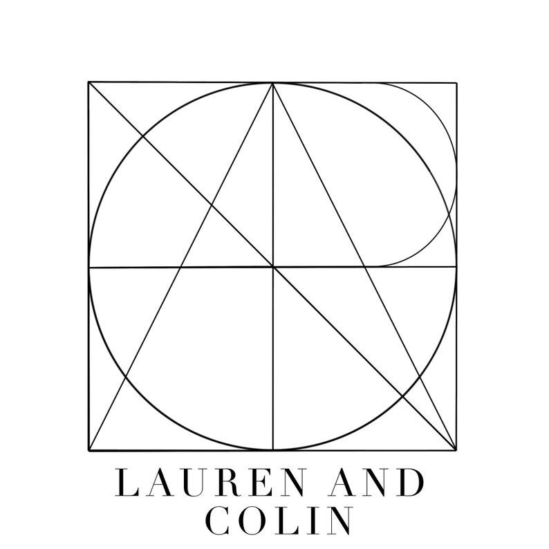 Custom Geometric Name Logo: Modern Line Art (Digital Image) image 7