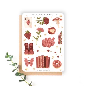 Stickervel "Ram" 150 | Bulletjournaal, plakboek, planner, decoratieve stickers, dierenriem