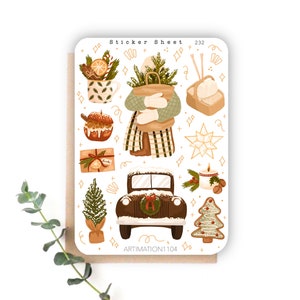 Hoja de pegatinas "Last Christmas" 232 / Bullet Journal, Scrapbook, Planificador, Navidad, Invierno, Vacaciones