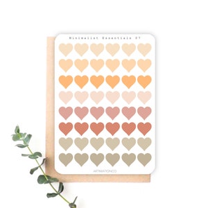 Sticker Bogen Minimalist Essentials 07 Herzen | Bullet Journal, Scrapbook, Wochenplaner, Planer, Tagebuch