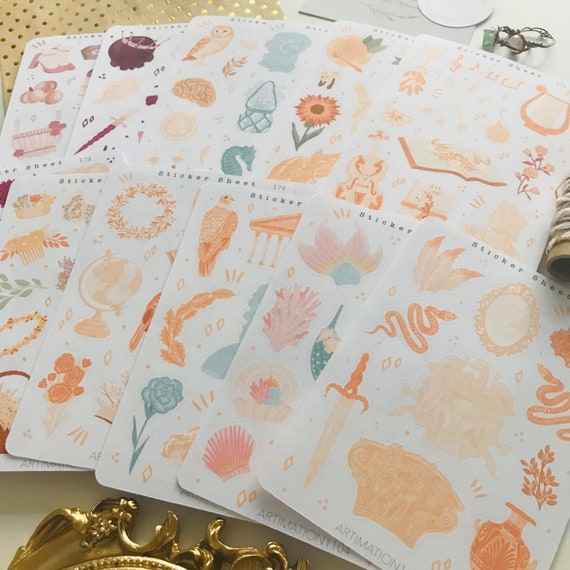 12pcs Scrapbooking Supplies Diary Planner Label Decorative Craft