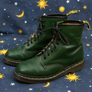 Vintage Dr. Martens England Green / Dr. Martens Made In England / Dark Green Vintage 90’s Docs MIE / Dr. Martens Size EU 40 Size UK 6,5